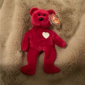 Ty Beanie Baby Valentina The Valentines Day Bear Red Heart Label Couple